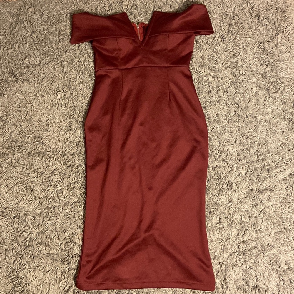Maroon Red Elegant Prom Dress